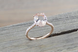 Ondrea Oval Hidden Under Halo Diamond Engagement Ring