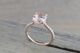 Ondrea Oval Hidden Under Halo Diamond Engagement Ring