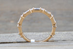 Baguette and Round Diamond Band Ring B10093