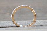 Baguette and Round Diamond Band Ring B10093