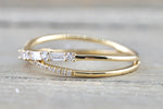 18kt Gold X Cross Baguette and Round Diamond Ring ASPBR010023