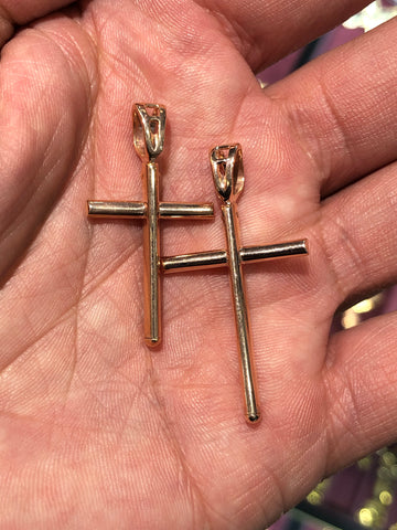 14kt Rose Gold Cross and Chain