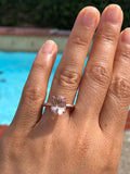 Liz Morganite Ring 14k Gold Oval 10x8