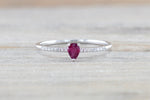 Pear Ruby And Diamond Ring FR01009