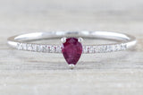 Pear Ruby And Diamond Ring FR01009