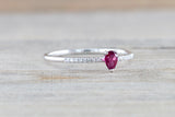 Pear Ruby And Diamond Ring FR01009