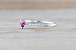 Pear Ruby And Diamond Ring FR01009