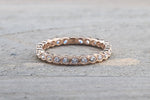 18kt Diamond Eternity Ring Vintage Milgrain Bezel B10089