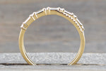 18kt Gold X Cross Baguette and Round Diamond Ring ASPBR010023