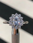 Heirloom Halo Diamond ring with Moissanite M3097