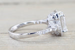 Emerald Cut Moissanite Grandeur Ring M3086