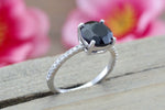 Payment plan 14k White Gold Diamond and Black Onyx ring