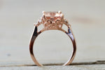 Emerald Morganite with diamonds 10x8
