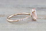 Ondrea Oval Hidden Under Halo Diamond Engagement Ring