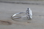 Heirloom Halo Diamond ring with Moissanite M3097