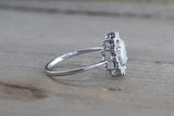 Heirloom Halo Diamond ring with Moissanite M3097