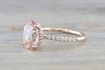 Ondrea Oval Hidden Under Halo Diamond Engagement Ring