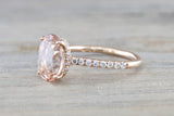 Ondrea Oval Hidden Under Halo Diamond Engagement Ring