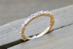 Baguette and Round Diamond Band Ring B10093