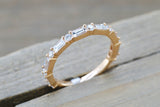 Baguette and Round Diamond Band Ring B10093