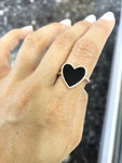 14k Rose Gold Diamond and Black Onyx Ring