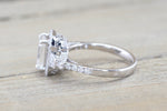 Emerald Cut Moissanite Grandeur Ring M3086
