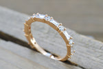 Baguette and Round Diamond Band Ring B10093