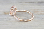 Ondrea Oval Hidden Under Halo Diamond Engagement Ring