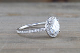 Round Halo Moissanite Diamond Ring M3098
