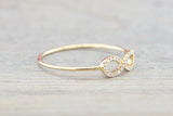 18kt Gold Diamond Infinity Twist Ring ASPBR010022