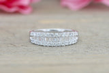 18k Gold Diamond Baguette and Round Anniversary Wedding band ASPBR010024