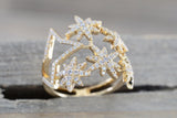 18k Yellow Gold Multi Star Diamond Large Ring ASPFR010002