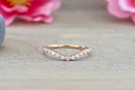 18kt Gold Shared Prong Diamond Curve Band Ring ASPBR010030