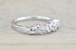 18k White Gold Staggered Diamond Baguette Ring Band ASPBR010025