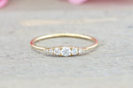 18k Gold Delicate Larger Diamond Band ASPBR010029