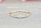 18k Gold Delicate Larger Diamond Band ASPBR010029