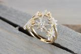 18k Yellow Gold Multi Star Diamond Large Ring ASPFR010002