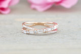 18kt Gold X Cross Baguette and Round Diamond Ring ASPBR010023