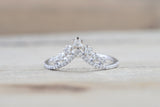 Victoria V Shape Crown Diamond Star Ring Curve ASPBR010051